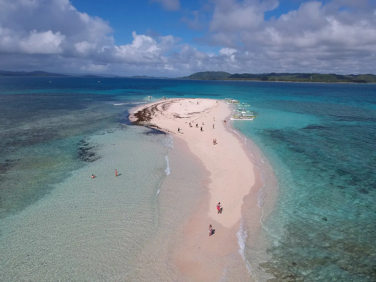 Naked Island sandbar Siargao Philippines with 360-degree ocean views