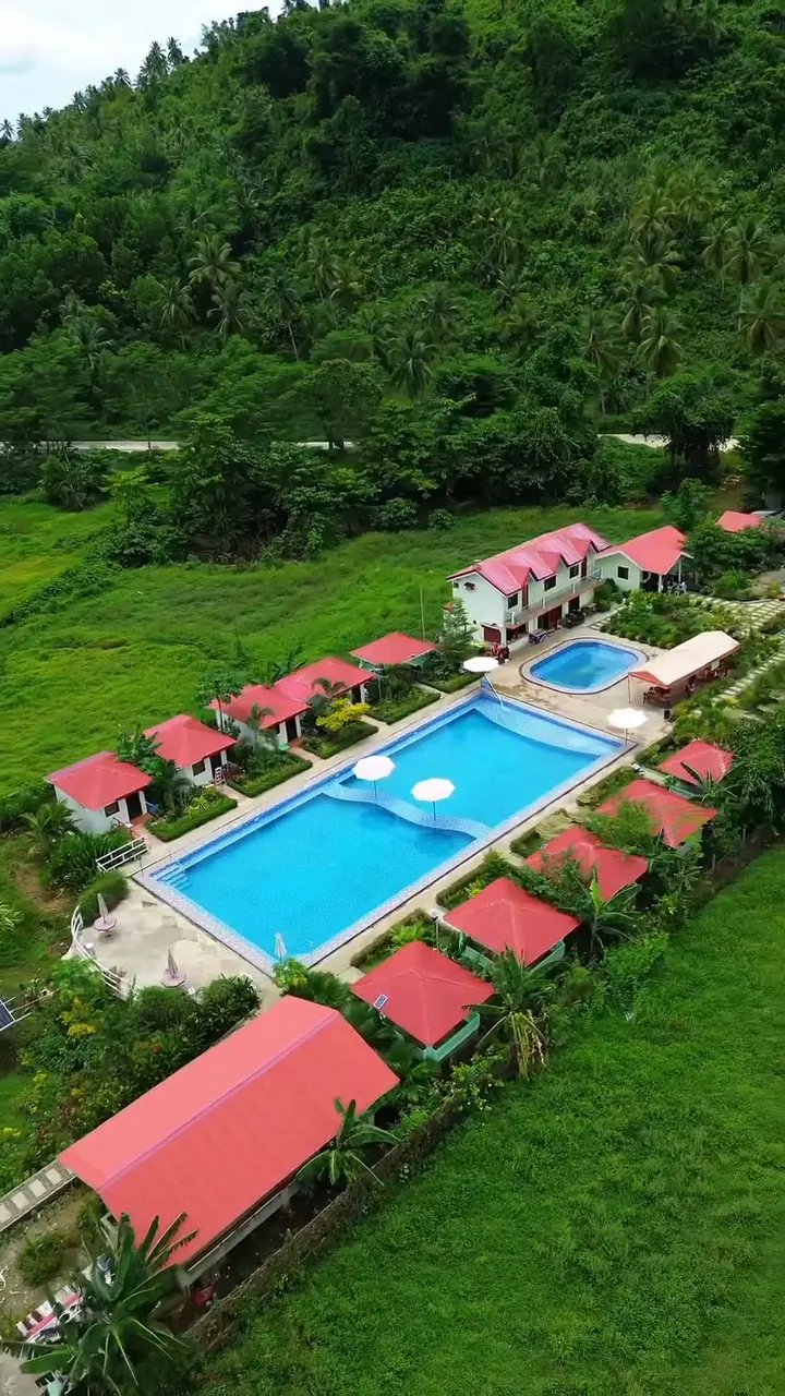 Aerial view of Siargao island coastline