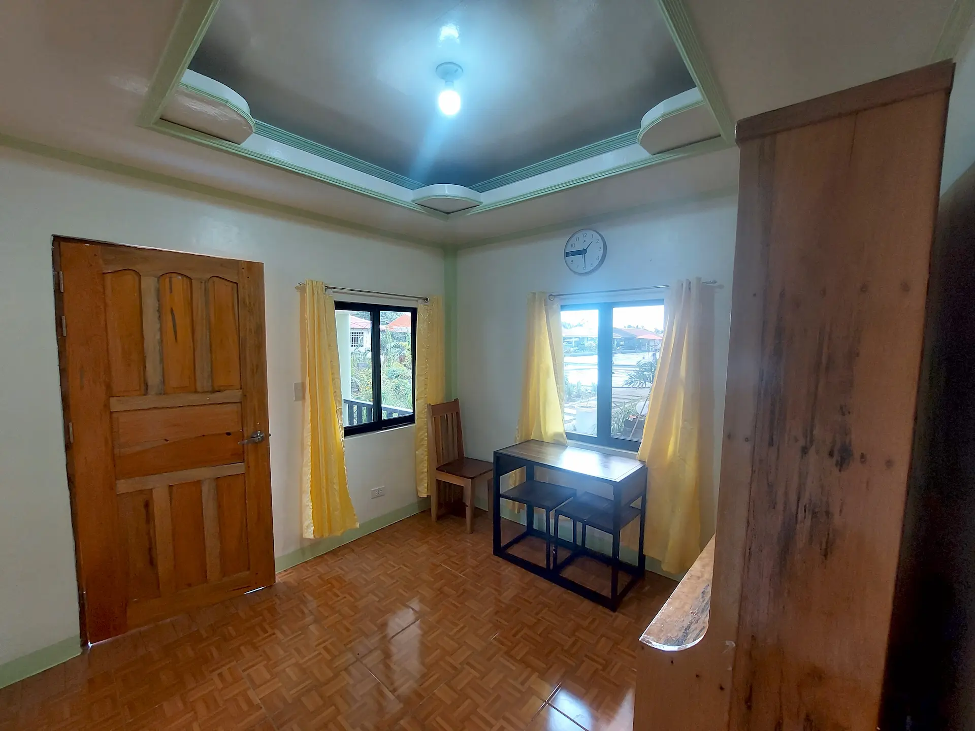 Snug Family Room air conditioning unit and lounge seating